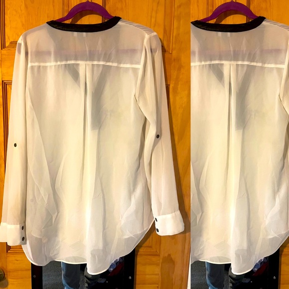 White and Black Sheer BCX top - Picture 3 of 4